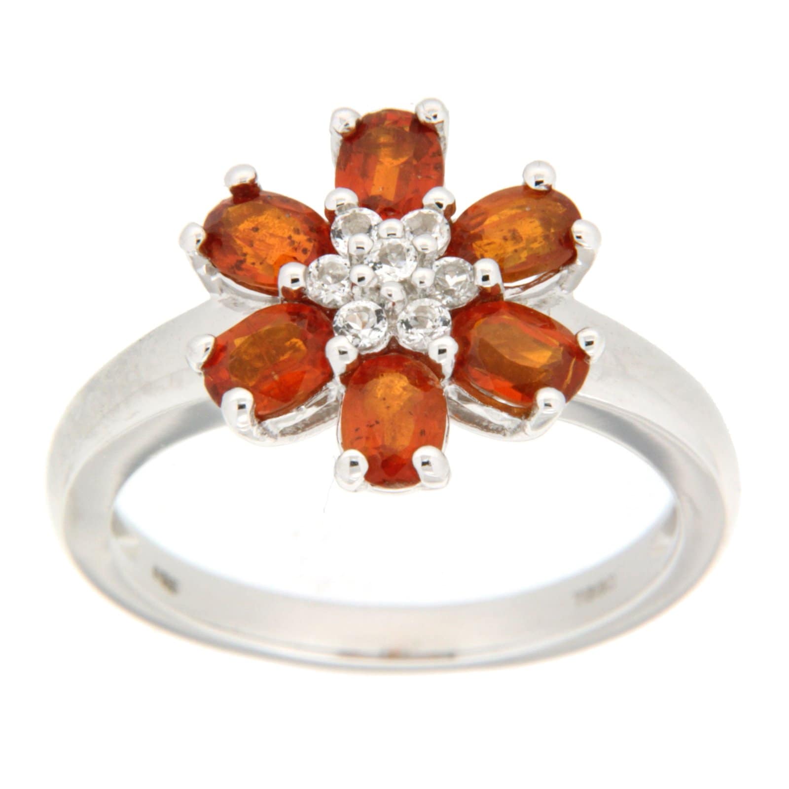 GGL Sterling Silver Orange Kyanite Ring