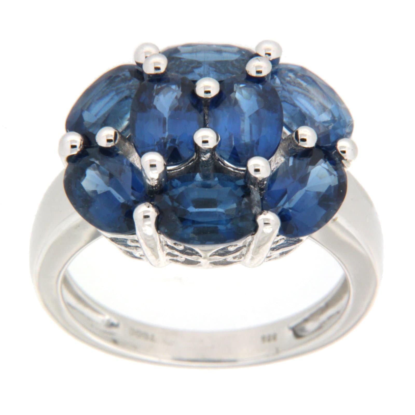 GGL Sterling Silver Blue Kyanite Ring