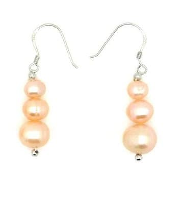 Pearlz Ocean Orange Freshwater Pearl Journey EarRings