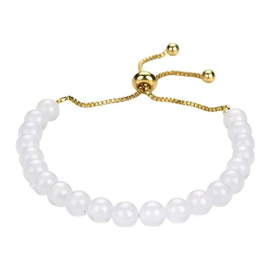 61dMVzcJBKL._AC_SY535_ Pearlz Ocean Natural Healing Gemstone Round 8mm Crystal Bead 8 Inch Long Handmade Bracelet 925 Sterling Silver for Women Girls - Image 1