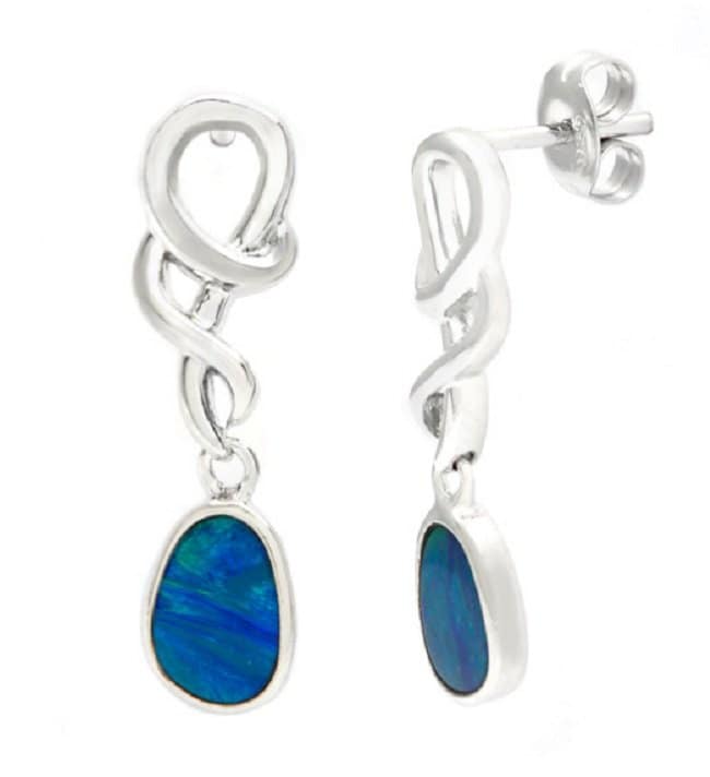 GGL Sterling Silver Boulder Opal EarRings