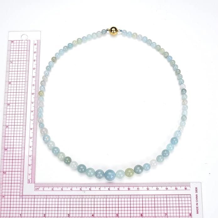 Pearlz Ocean Natural Healing Gemstone Round 6mm, 8mm, 10mm, 12mm Crystal Bead 20 Inch Long Handmade Graduation Necklace for Women and Girls - Image 4
