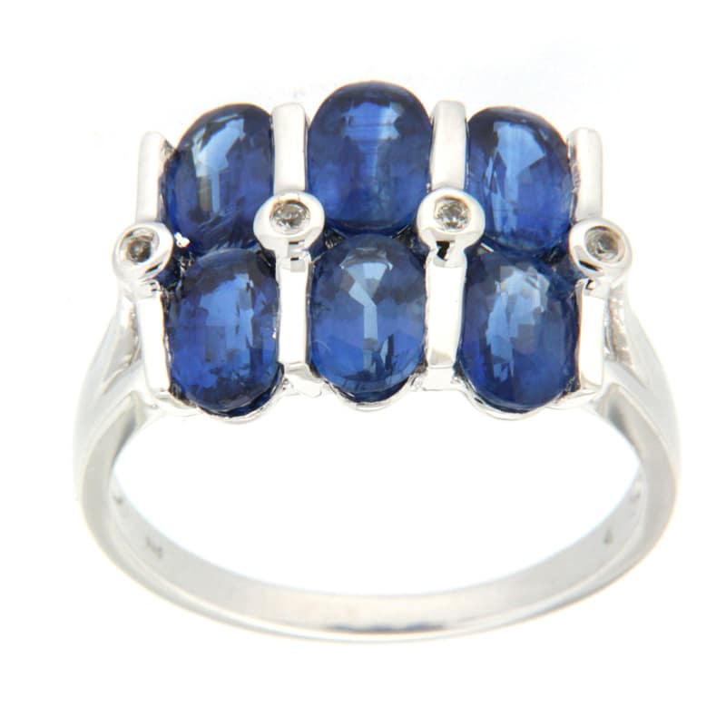 GGL Sterling Silver Blue Kyanite Ring