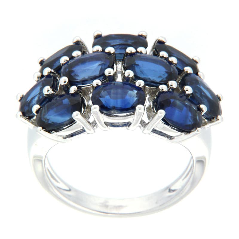 GGL Sterling Silver Blue Kyanite Ring