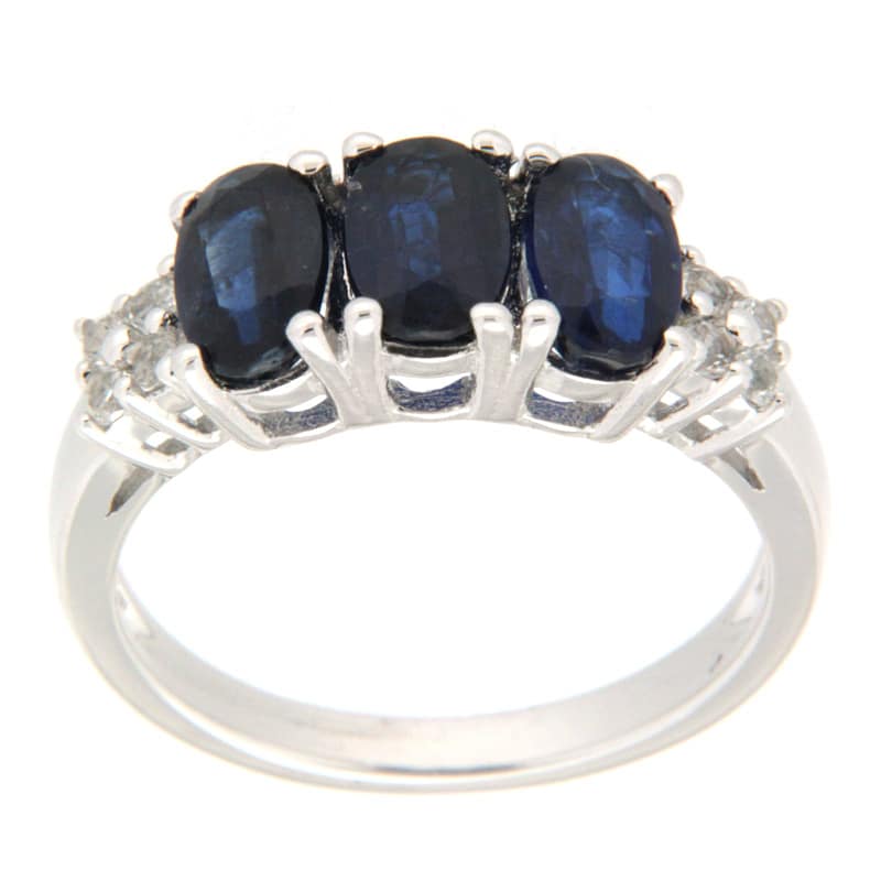 GGL Sterling Silver Blue Kyanite Ring