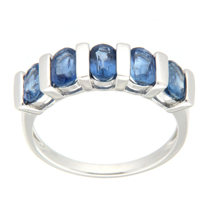 GGL Sterling Silver Blue Kyanite Ring