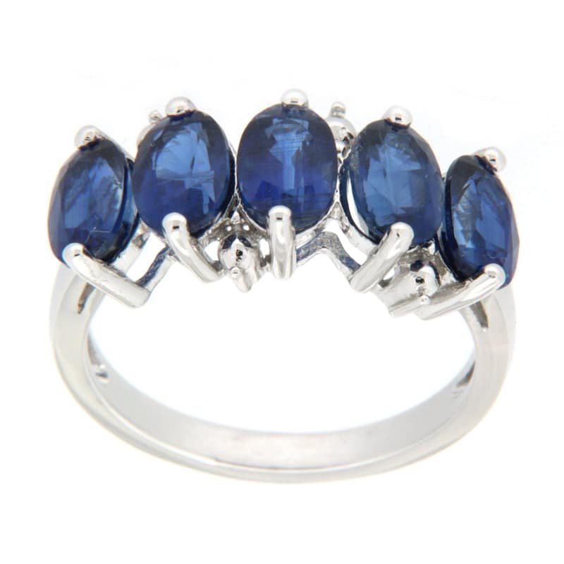GGL Sterling Silver Blue Kyanite Ring