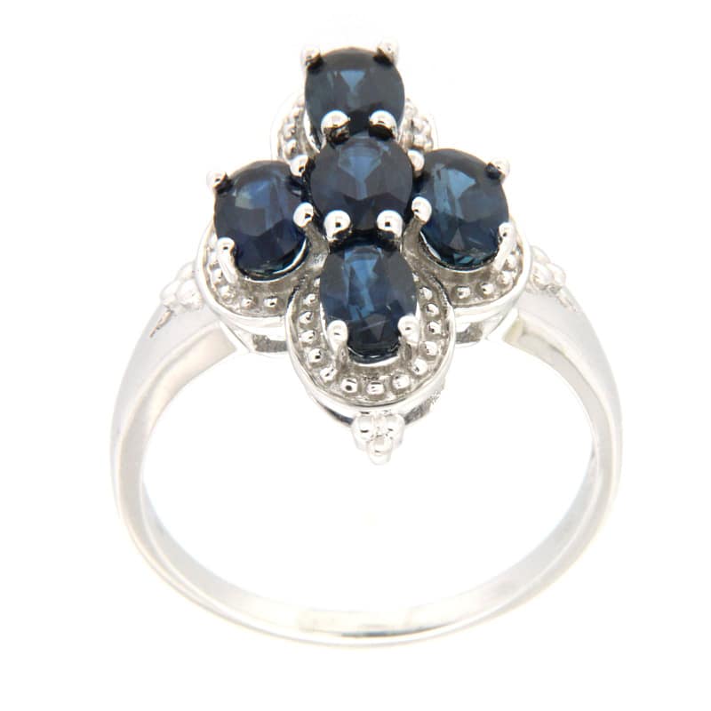 GGL Sterling Silver Blue Kyanite Ring