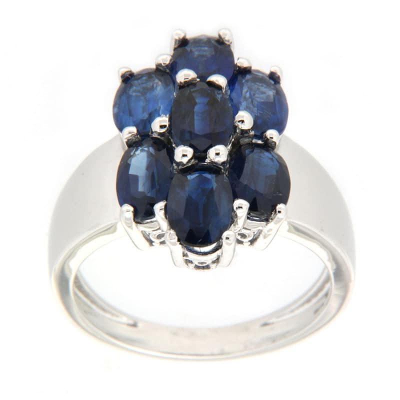 GGL Sterling Silver Blue Kyanite Ring